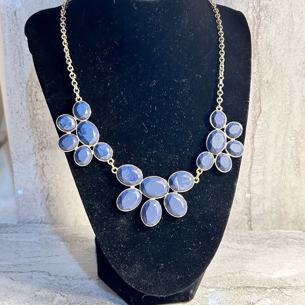 Nwt Chicos Blue Statement Necklace - image 1